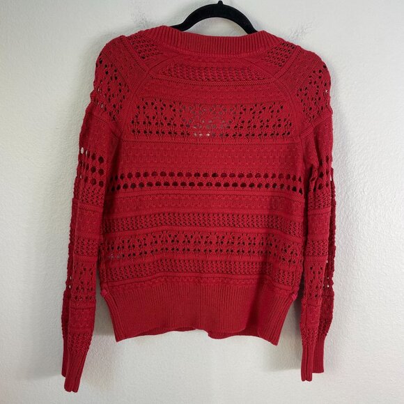 NEW Sundance PXS Red Button Up Cardigan Sweater V Neck Long Sleeve - Picture 8 of 10